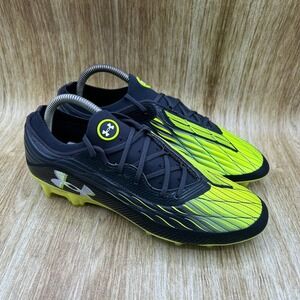 Under‎ Armour Magnetico Elite 4 FG Men's Size 8.5 Cleats Black Lime 3027700-001